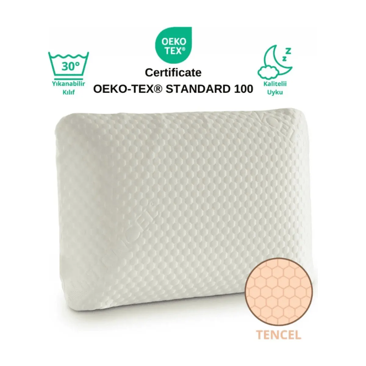 Rudu Tencel Kılıflı Ortopedik Visco Yastık
